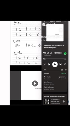 The Beatles - Ob-La-Di, Ob-La-Da #chords #guitar #piano #lifegoeson