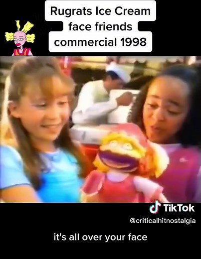 Rugrats Ice Cream Face Friends Commercial 1998