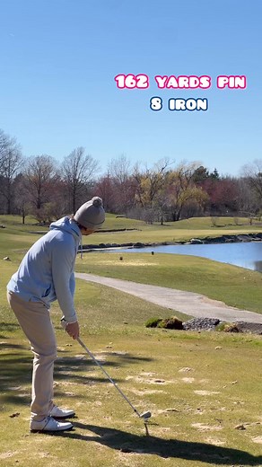 Par 3, 3rd hole at Ruffled Feathers last Saturday. It was 162 yards to the pin but I hit a full 8 iron to not chance going in the water short. 🎥: @tdubs7893 🤝 | The Swing Library