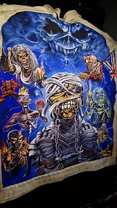 Iron Maiden ✅️ logo Powerslave Mummy & Friends 💀💀💀LEATHER💀💀💀💀 @ironmaiden #ironmaiden #ironmaidenbrasil #painting #freehand #art #arte #reels #reel @angelusdirect #angeluspaint #leather #couro #leathercraft #heavymetal #angelusdirect #battlejacket #powerslave #maiden #uptheirons #iron #truemetal #instagood | Artherium Art