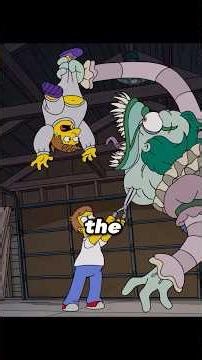 Homer and the others are being chased by the clown. #thesimpsons #simpsons #foryou #cartoon #love