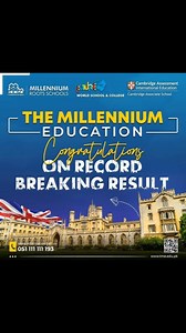 16 reactions | The Millennium Education shines bright with outstanding CAIE May-June 2024 results! Congratulations to all our learners on this remarkable achievement! #TMEResults #CAIE #Excellence #Success #TMECommunity #ExcellenceInEducation #LearningWithPassion #AchievementUnlocked #EducationMatters #StudentSuccess #TeacherAppreciation #SchoolSpirit #AcademicExcellence #ResultsDay #CelebratingSuccess #CambridgeResults2024 | The Millennium Education Pakistan Official | Facebook