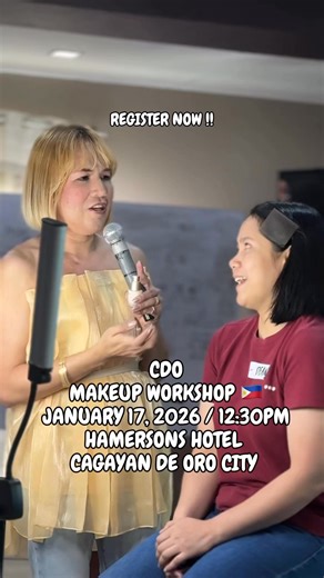 HELLO, CDO! ✨ JOIN OUR FACE-TO-FACE MAKEUP CLASS — MWOP PHILIPPINES WORKSHOP 2026! ✨ REGISTRATION IS NOW OPEN! Open for ALL — Beauty Enthusiasts, Beginners & Professionals! 📅 Date: January 17, 2026 (Saturday) ⏰ Time: 12:30 PM – 5:00 PM 📍 Venue: Hamersons Hotel located at Pabayo Street Corner Tomas Saco Street, Cagayan de Oro 💄 WORKSHOP FEE Early Bird Rate: ₱2,800 Regular Price: ₱3,999 This transformative workshop will guide you step-by-step through the correct makeup application, giving you n