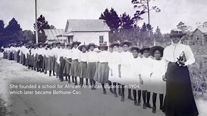 A child of former slaves, Mary McLeod Bethune was one of the most prominent African Americans in early 20th-century America. Convinced education was key to narrowing the racial divide for people of color, Mary attended a one-room mission school in Mayesville, South Carolina, for African American children. Later she graduated from Dwight Moody’s Institute for Home and Foreign Missions in Chicago, now Moody Bible Institute. She founded a school for African American students in 1904, which later be