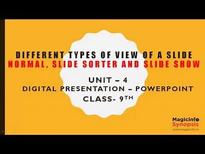 Different Types of View of a Slide | Normal | Slide Sorter | Notes Page | Reading View | Master View
