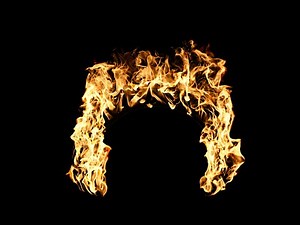 Fire Arch Background Video - Burning Flames Loop in 4K