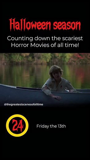 The Greatest Scenes of All Time on Instagram: "Friday the 13th (1980) is the OG summer-camp slasher that pretty much launched a horror empire. It’s got all the classic ingredients — horny teens, creepy woods, a killer picking them off one by one — but back then, nobody saw the twist coming. (If you know, you know.) The setup’s simple, the gore’s wild for the time, and it oozes that grimy, late-’70s horror vibe. Critics? Oh, they hated it when it came out. Called it exploitative, trashy, the work