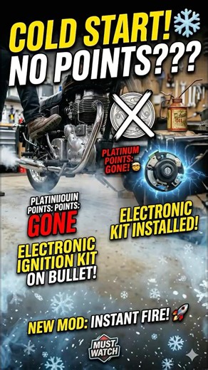 Master the Royal Enfield Cold Start: CI Bullet 350 Kick Start Guide #shorts #royalenfield #bullet350