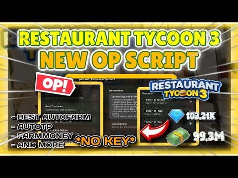 🍳 Restaurant tycoon 3 🔥👀NEW OP SCRIPT | AUTOFARM, AUTOTP, FARMMONEY, AND MORE | LINK IN DESCRIPTION