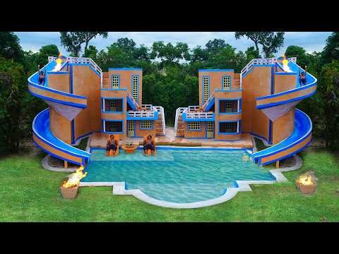 [Full Video]Build Creative Round Water Slide Park To Underground Swimming Pool & Beauty Villa House