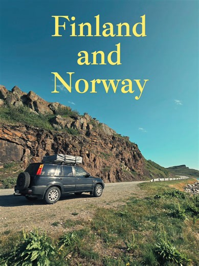 3700km on the road with rooftop tent, journeying from Finnish lakes to Norwegian fjords. Stunning views with blue waters, reindeer encounters and my trysty Honda CR-V made it unforgettable #fyp #roadtrip #norway #finland #campinglife