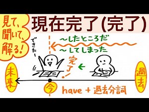 現在完了形 完了が必ず理解できる英語学習動画 ！ 見て、聞いて、わかる中学英文法！イラストXシャドーイング文法特訓で絶対身につく！