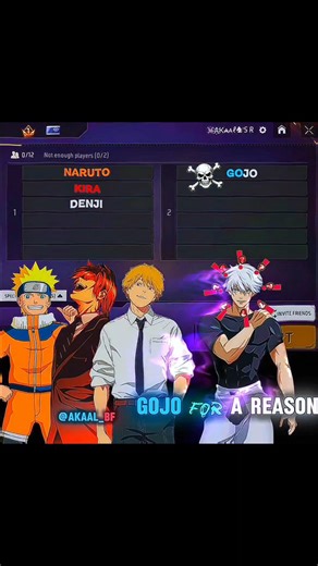NARUTO & DENJI & KIRA VS GOJO ☠︎̶ ➝ 1VS3… WHO WINS? #JJK &#Anime #AKAAL_BF