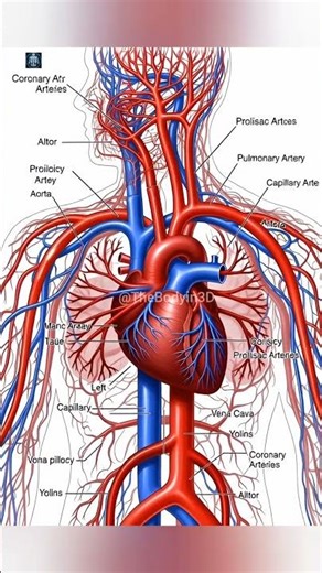 Human Cardiovascular System 3D Anatomy #humananatomy #humanphysiology #anatomy