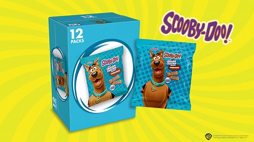 Kellogg's SCOOBY-DOO! Cinnamon Baked Graham Cracker Snacks, Made with Whole Grains, 1 oz