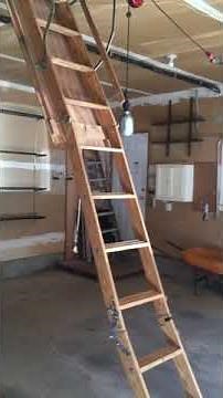 An unsafe attic pull down ladder