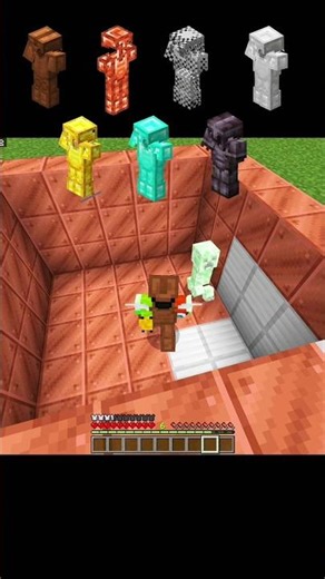 creeper vs armors 😱 #minecraftshorts #auracat #7x7 #minecraft