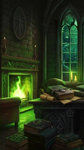 Slytherin Common Room 🐍 Harry Potter Ambience to Study, Read and Work #dracomalfoy