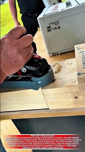 Perfect Chamfer with a Hand Planer | Fast & Precise Woodworking Technique.