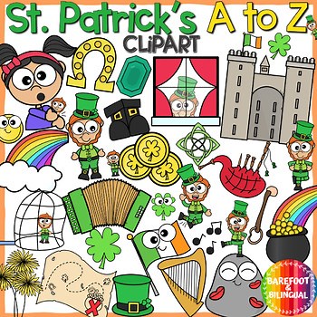 St Patricks Day Clipart A to Z | Beginning Sounds Clipart