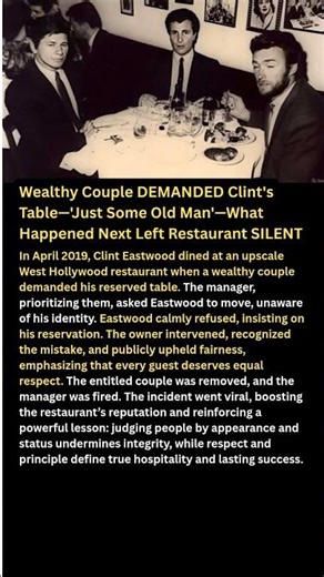 Wealthy Couple DEMANDED Clint's Table—'Just Some Old Man'—What Happened Next Left #shorts