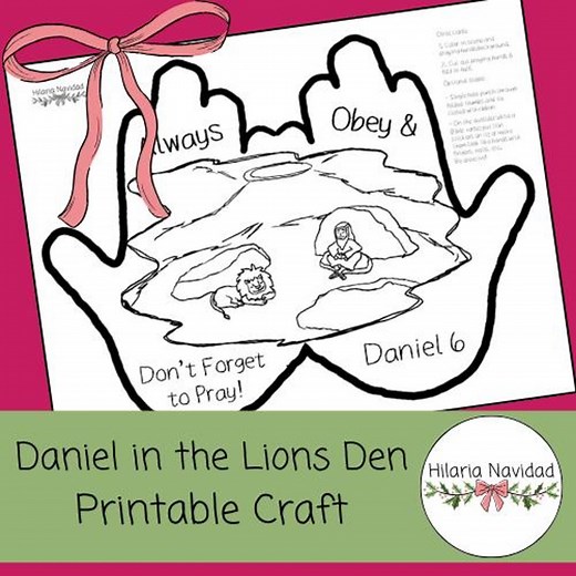 Daniel in the Lions Den Printable Craft (daniel 6 Craft for Sunday School, Classroom, Family Use, Etc.) One Page Coloring & Folding Craft - Etsy