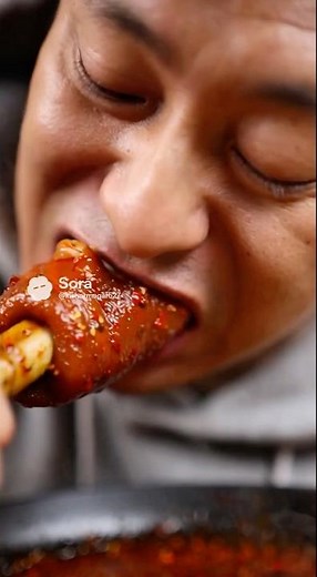 Spicy pork leg Muck-bang ASMR muck bang #dubaifood #food #porkbelly #muckbang #asmr