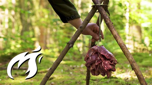 Smoked Veal Cheek Cooked Primitive Style – ASMR