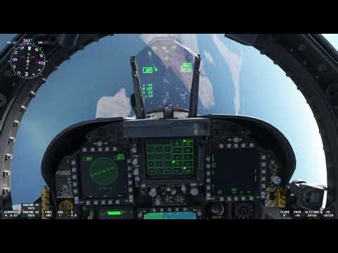 F 18 Pilot view flight maneuvers