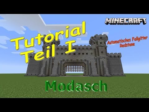 Burgtor Teil 1 Automatisches Fallgitter [MINECRAFT] (Redstone) (Tutorial)