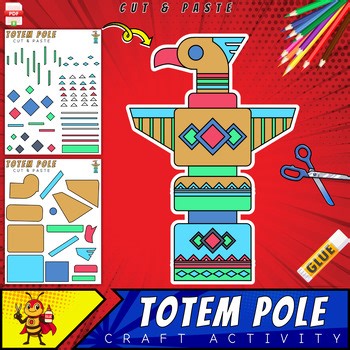 Totem Pole Craft Activity | Native American Heritage Month Project | Cut & Paste