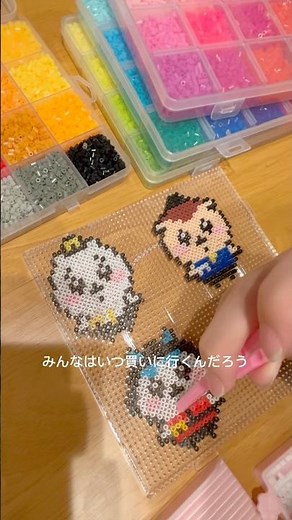 マックちいかわアイロンビーズで作ってみた☆#shorts #ちいかわ #アイロンビーズ