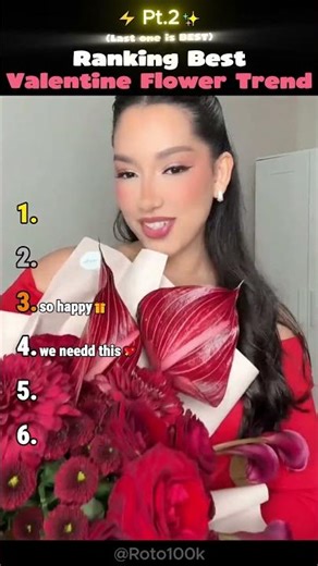 Ranking The BEST Valentine Flower Trend (part 2) #shortsviral