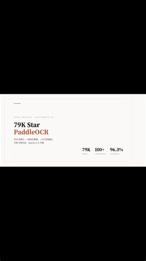 79K Star 的 PaddleOCR：百度开源的 OCR 神器到底能干什么