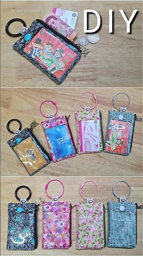 DIY Mini Pouch Keychain #handmade #chanida #easysewing