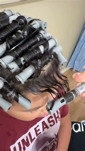 Celeste Pleitez on Instagram: "It’s giving Latino Justin Timberlake 🧑🏽‍🦱😆 When he was born his hair looked like it was going to be curly like my dad’s, but nope! So today we took matters into our own hands and he absolutely loves it 🥰 #diyperm #permforboys #boymom #curlyhairboy"