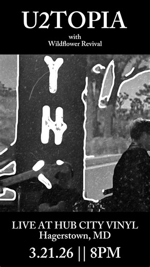 Two great tributes, one night -- join us for U2topia: The Mid-Atlantic U2 Tribute Band and Tom Petty tribute Wildflower Revival on March 21st at 8PM!✨ Tickets available NOW👉 https://www.eventbrite.com/e/u2topia-a-tribute-to-u2-w-wildflower-revival-a-tom-petty-tribute-tickets-1704323721129 | Live at Hub City Vinyl