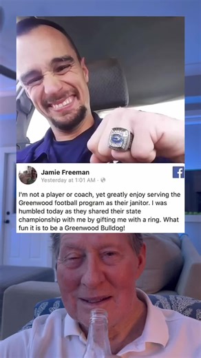 High School Football Team Gifts Their Janitor A State Championship Ring