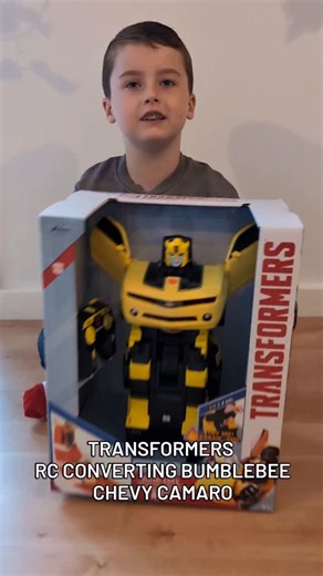 Alfie, mummy Steph and more.. on Instagram: "Transformers, Bumblebee rc Chevy Camaro. @jadatoysuk Ad-gifted Bumblebee is my favourite character. Alfie loves Transformers too, so when he received this he couldn't wait to play. Bumblebee converts from car to robot. He moves, talks and makes realistic sounds. Transform playtime into an action-packed adventure with the Jada Transformers Bumblebee Converting R/C. Designed for ultimate versatility, this impressive 11-inch remote-controlled toy combine