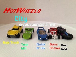 Hot Wheels City Team Hot Wheels Origin Of Awesome 5-Pack Review!