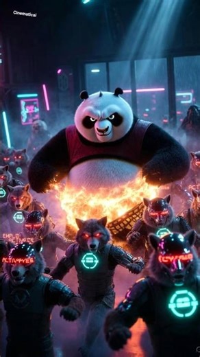 kung Fu Panda Po Says “Skadoosh” but It Turns wolf into Corporate Drones… #shorts