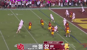 Bryson Barnes leads game-winning drive as No. 14 Utah knocks off No. 18 USC. 🙌 Highlights ⤵️ | Pac-12 Conference