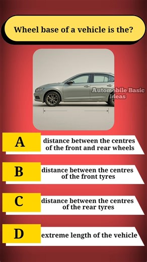Wheel base of a vehicle is the?