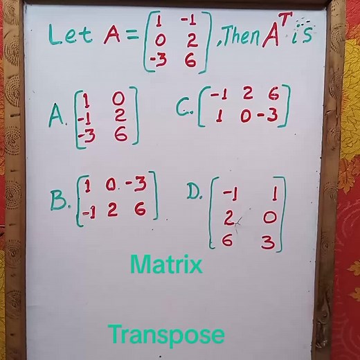 #Transpose matrix#Mr . End Math
