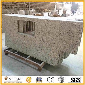 [Hot Item] Prefab Granite Brazillian Rose White Granite/Stone Kitchen Countertop