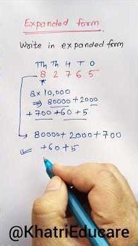 Expanded Form - Write in expanded form @khatrieducare #maths