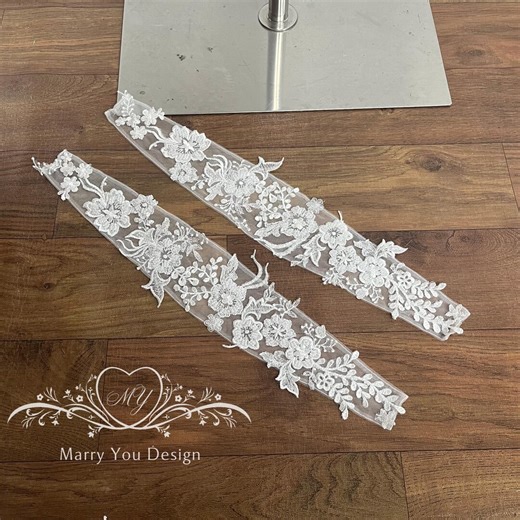 Off Shoulder Detachable Straps,beads Wedding Dress Detachable Straps,floral Removable Dress Straps,wedding Sleeves,dreamy Lace Dress Straps - Etsy