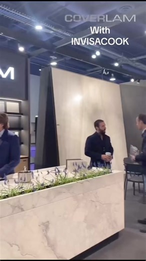 KBIS 2024 with #techlam #invisacook #induction #cooking #porcelian #kbis #2024 #fypシ #design #designkitchen #kitchen #countertops | InvisaCook