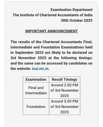 calegendsofficial on Instagram: "Result link - https://icai.nic.in/caresult"