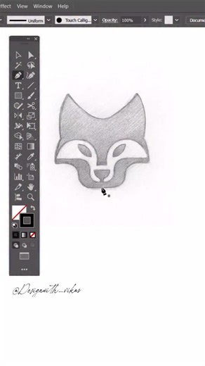 Vikas | Graphics Designer 💻 on Instagram: "Let's design logo for fox #graphics #designtutorial #canwatips #popular #canwa #edit #trending #nishad #viral #instagram"